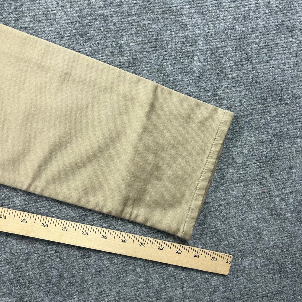 Quince 5-Pocket Chino Pants Mens 32x34 Khaki Tan Stretch Cotton Twill Straight - Picture 9 of 9